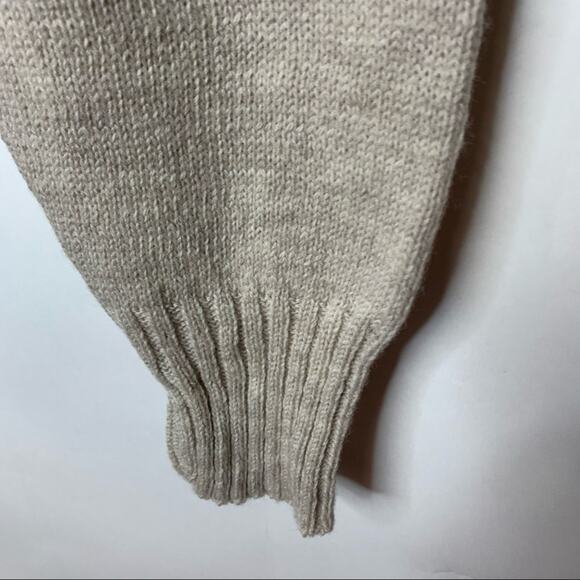Vintage Oatmeal Wool Blend Sweater Sz Large - Picture 10 of 12